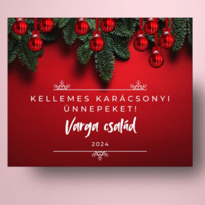 karacsonyi_piros_alapon_fenyolevelekkel_gombokkel_uveg_cimke_bor_pezsgo_fekvo