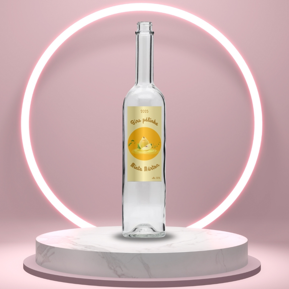 birs_palinka_uveg_cimke_egesz_es_szelet_birs_fotoval_vekony_uvegen