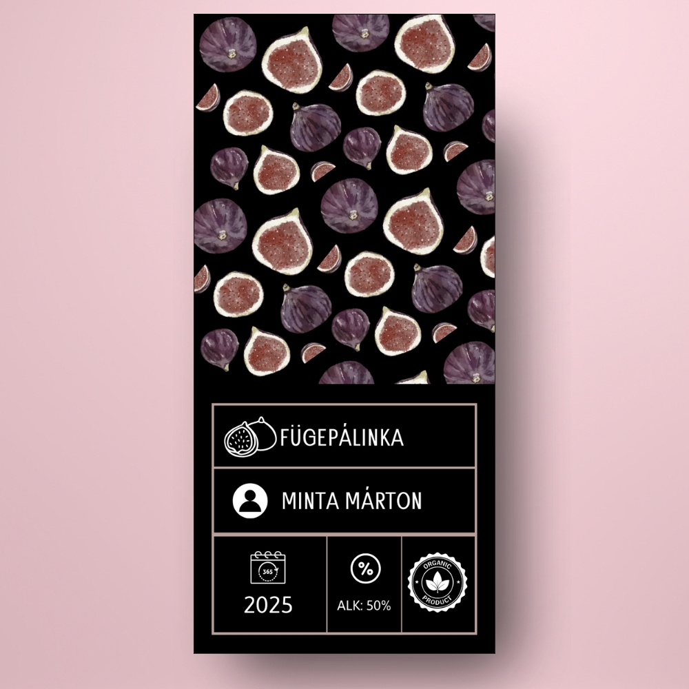 fuge_palinka_uveg_cimke_fekete_alapon_fugekkel_es_informacios_blokkal
