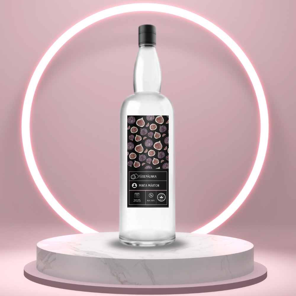 fuge_palinka_uveg_cimke_fekete_alapon_fugekkel_es_informacios_blokkal_uven