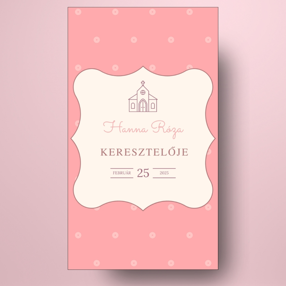 keresztelore_valo_uveg_cimke_rozsaszin_pottyos_alappal_bor_allo
