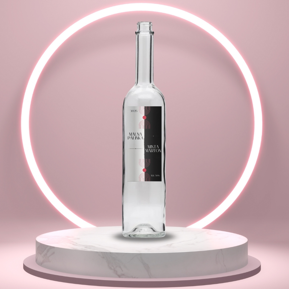 malna_palinka_uveg_cimke_kontrasztos_minimalista_dizajn_vekony_uvegen