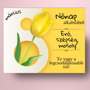 no_napi_uveg_cimke_sarga_tulipannal_bor_pezsgo_fekvo