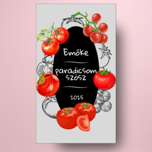 paradicsom_szoszos_uveg_cimke_modern_paradicsom_rajzokkal
