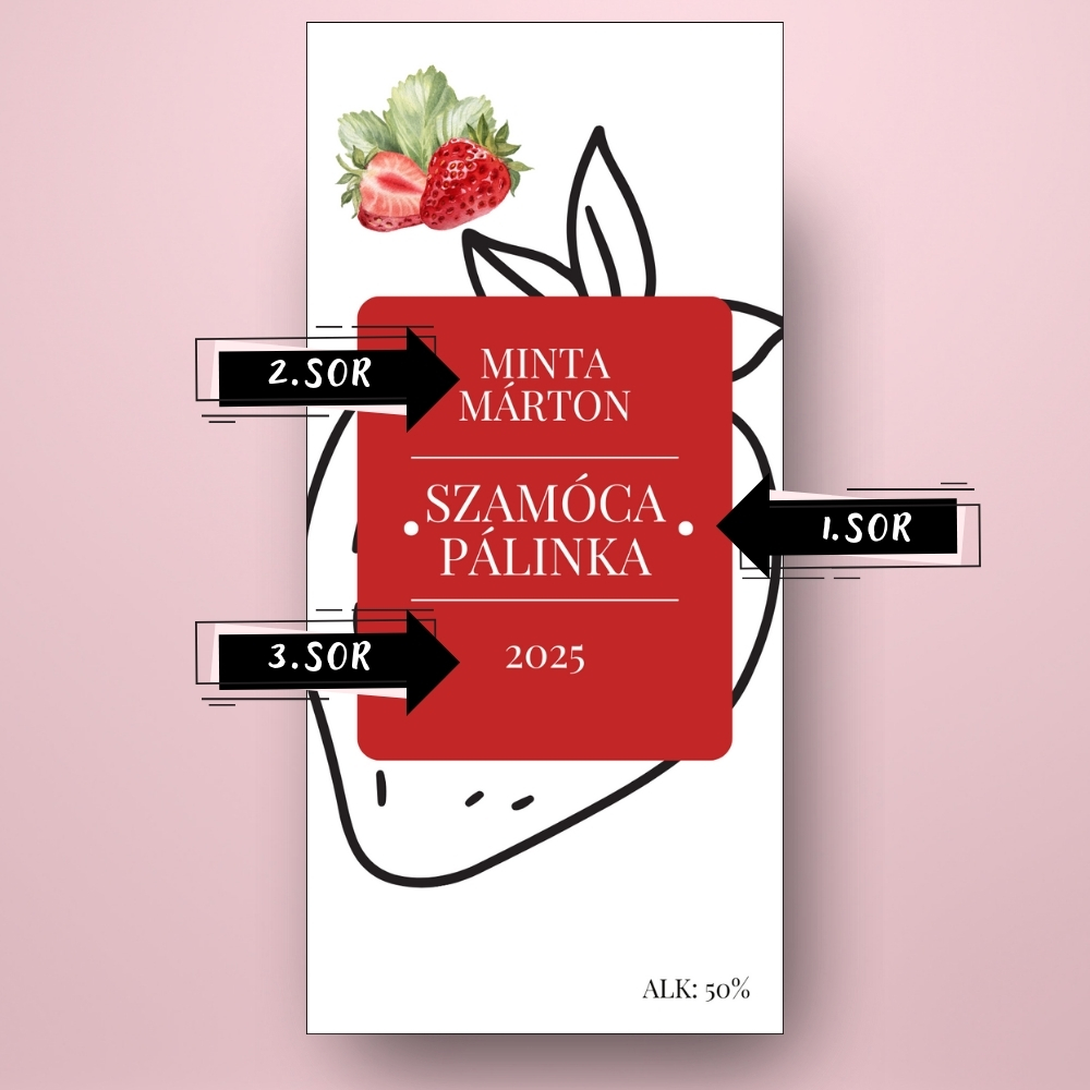 szamoca_palinka_uveg_cimke_fekete_feher_alappal_es_szogletes_fokuszponttal_cimsorok