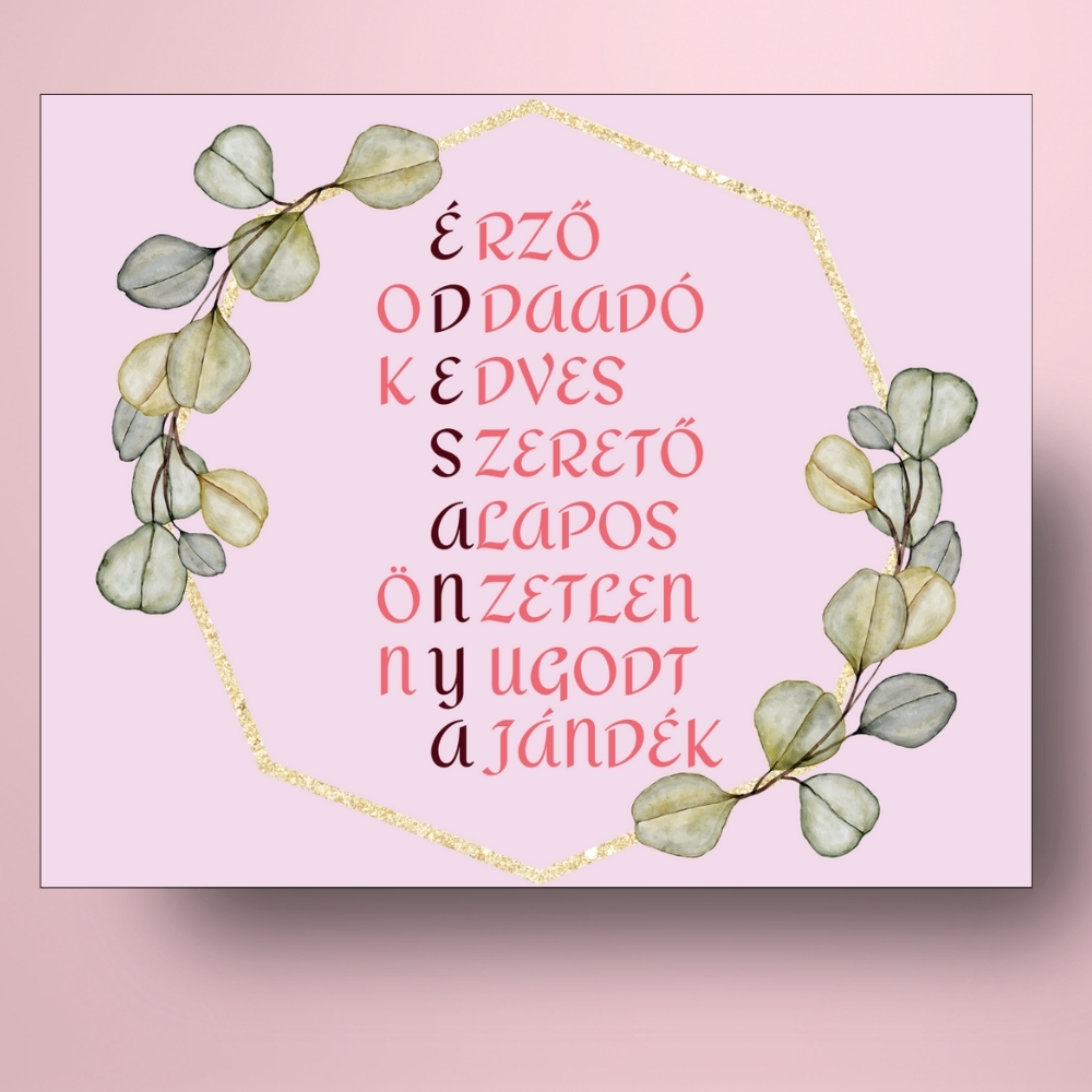 anyak_napi_uveg_cimke_rozsaszin_alapon_pink_tulipanokkal_bor_pezsgo_fekvo_hatcimke