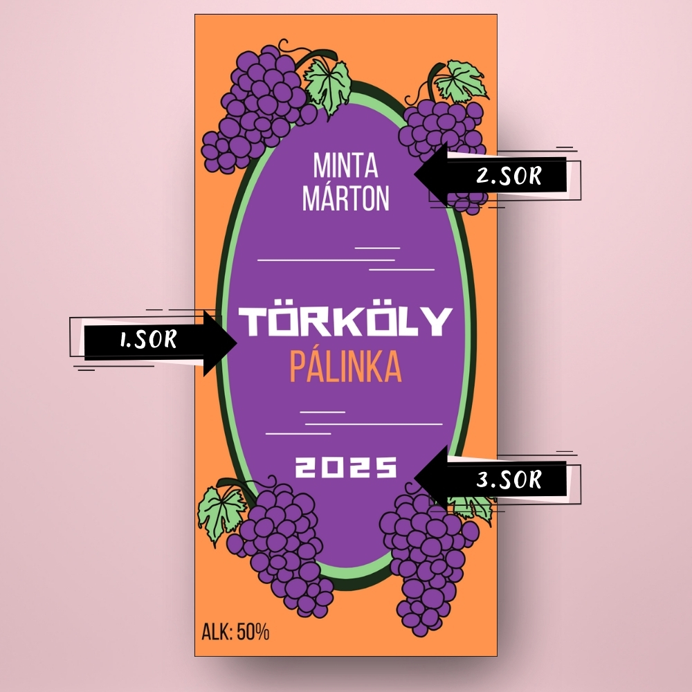 torkoly_palinka_uveg_cimke_narancssarga_es_lila_kontraszttal_cimsorok