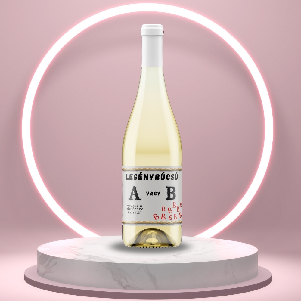 legenybucsu_uveg_cimke_A_vagy_B_kerdessel_bor_allo